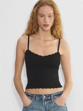 Aritzia Soloist Sweater Tank Top Black